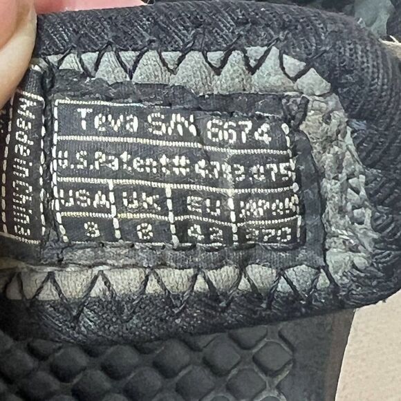 TEVA Men Size 9 Black Brown Sandals Adjustable Straps Comfort Summer Casual Shoe - Picture 8 of 10